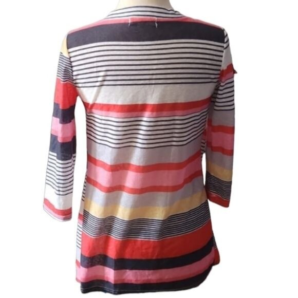 Arden Furtado Small Colorful Open Front Cardigan Sweater - Picture 4 of 5